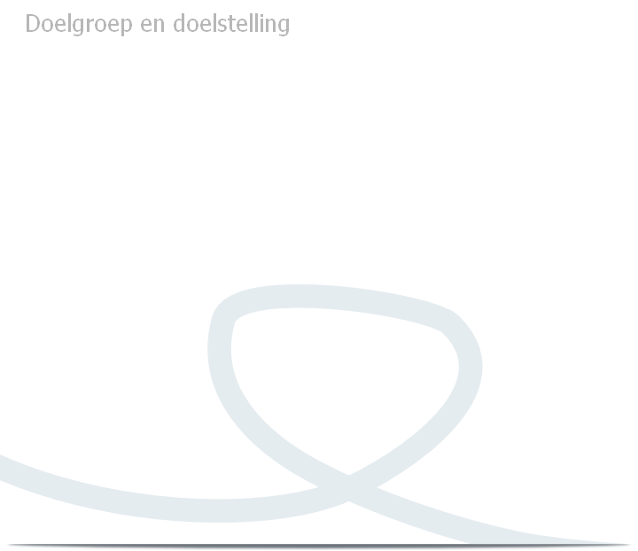 Doelgroep en doelstelling